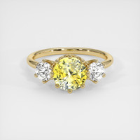 2.18 Ct. Sapphire Ring, 18K Yellow Gold 1