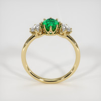 0.72 Ct. Emerald Ring, 18K Yellow Gold 3