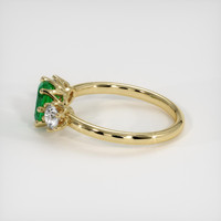 0.72 Ct. Emerald Ring, 18K Yellow Gold 4