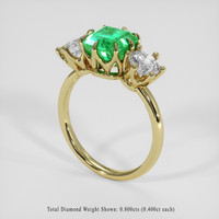 1.57 Ct. Emerald Ring, 18K Yellow Gold 2