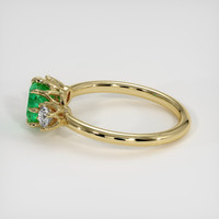 1.07 Ct. Emerald Ring, 18K Yellow Gold 4