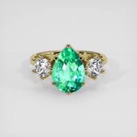 2.33 Ct. Emerald Ring, 18K Yellow Gold 1