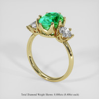 2.33 Ct. Emerald Ring, 18K Yellow Gold 2
