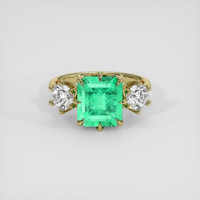 2.97 Ct. Emerald Ring, 18K Yellow Gold 1