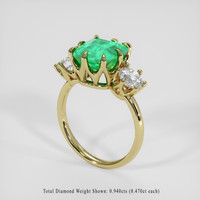 2.97 Ct. Emerald Ring, 18K Yellow Gold 2