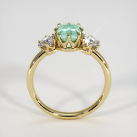 0.73 Ct. Emerald Ring, 18K Yellow Gold 3