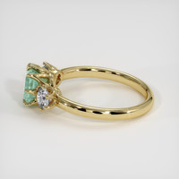 0.73 Ct. Emerald Ring, 18K Yellow Gold 4