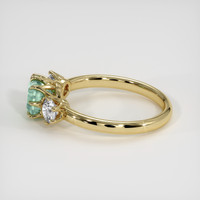 0.71 Ct. Emerald Ring, 18K Yellow Gold 4