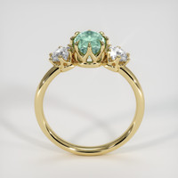 0.66 Ct. Emerald Ring, 18K Yellow Gold 3