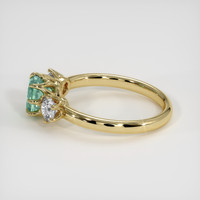 0.66 Ct. Emerald Ring, 18K Yellow Gold 4
