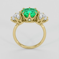 2.09 Ct. Emerald Ring, 18K Yellow Gold 3