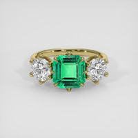 1.76 Ct. Emerald Ring, 18K Yellow Gold 1