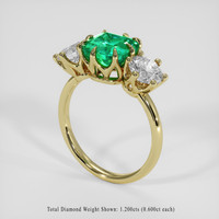 1.76 Ct. Emerald Ring, 18K Yellow Gold 2