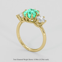 1.85 Ct. Emerald Ring, 18K Yellow Gold 2