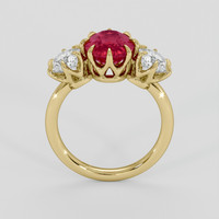 2.40 Ct. Ruby Ring, 18K Yellow Gold 3