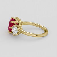 2.40 Ct. Ruby Ring, 18K Yellow Gold 4