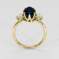 3.53 Ct. Blue Sapphire Ring, 18K Yellow Gold 3