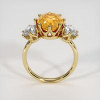4.07 Ct. Orangish Yellow Sapphire Ring, 18K Yellow Gold 3