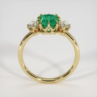 1.08 Ct. Emerald Ring, 18K Yellow Gold 3