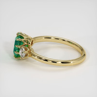 1.08 Ct. Emerald Ring, 18K Yellow Gold 4