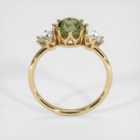 2.92 Ct. Greenish Brown Sapphire Ring, 18K Yellow Gold 3