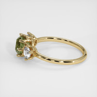 2.92 Ct. Greenish Brown Sapphire Ring, 18K Yellow Gold 4