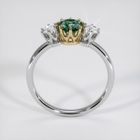 0.61 Ct. Bluish Green Sapphire Ring, 18K Yellow & White 3