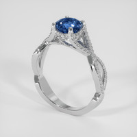 1.16 Ct. Blue Sapphire Ring, Platinum 950 2