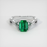 1.62 Ct. Emerald Ring, Platinum 950 1