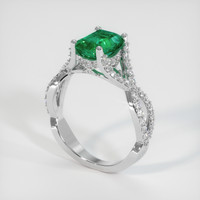 1.62 Ct. Emerald Ring, Platinum 950 2