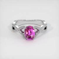 2.02 Ct. Pink Sapphire Ring, Platinum 950 1
