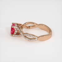 1.02 Ct. Reddish Pink Sapphire Ring, 14K Rose Gold 4