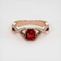 1.65 Ct. Ruby Ring, 14K Rose Gold 1