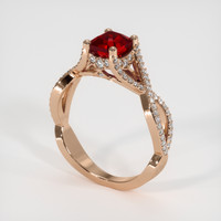 1.65 Ct. Ruby Ring, 14K Rose Gold 2