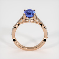 2.06 Ct. Blue Sapphire Ring, 14K Rose Gold 3