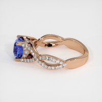 2.06 Ct. Blue Sapphire Ring, 14K Rose Gold 4