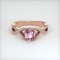 0.92 Ct. Purplish Pink Sapphire Ring, 14K Rose Gold 1