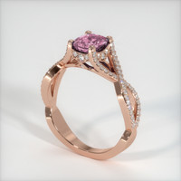 0.92 Ct. Sapphire Ring, 14K Rose Gold 2