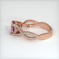 0.92 Ct. Sapphire Ring, 14K Rose Gold 4
