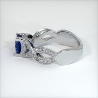 1.03 Ct. Blue Sapphire Ring, 10K White Gold 4
