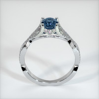 1.18 Ct. Greenish Blue Sapphire Ring, 10K White Gold 3