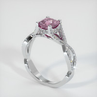 1.13 Ct. Pink Sapphire Ring, 10K White Gold 2