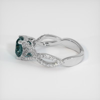 1.59 Ct. Greenish Blue Sapphire Ring, 10K White Gold 4