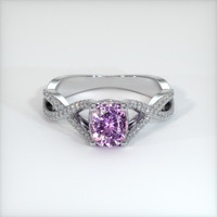 1.10 Ct. Purplish Pink Sapphire Ring, 10K White Gold 1