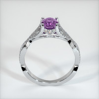 1.10 Ct. Purplish Pink Sapphire Ring, 10K White Gold 3