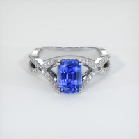 1.78 Ct. Sapphire Ring, 14K White Gold 1