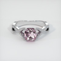 1.13 Ct. Pink Sapphire Ring, 14K White Gold 1