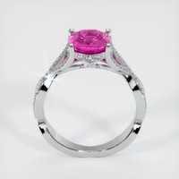 3.42 Ct. Pink Sapphire Ring, 14K White Gold 3