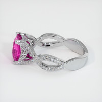 3.42 Ct. Pink Sapphire Ring, 14K White Gold 4