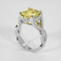 4.66 Ct. Yellow Sapphire Ring, 14K White Gold 2
